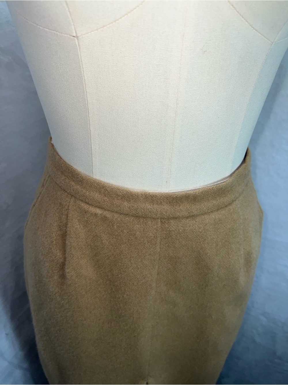 Vintage Brooks Brothers Camel Hair Pencil Skirt Size 4 Regular - Picture 10 of 15